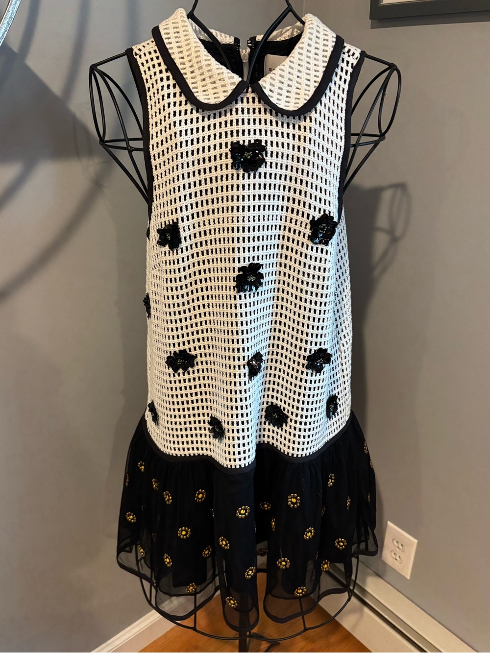 Maeve Sleeveless Embellished Drop-Waist Mini Dress - Picture 3 of 8